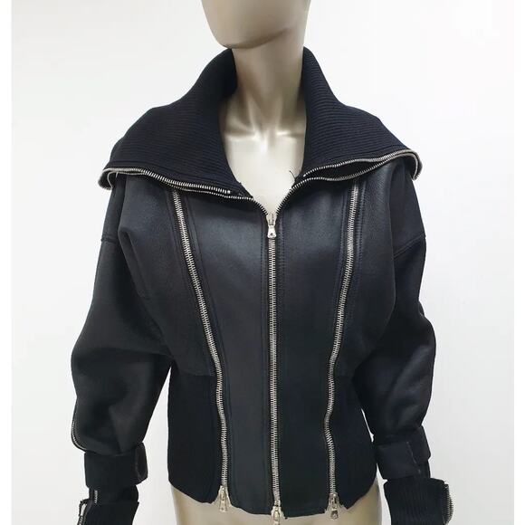 Dolce & Gabbana F/W 2003 Black Shearling Jacket Size 46 - Picture 1 of 12